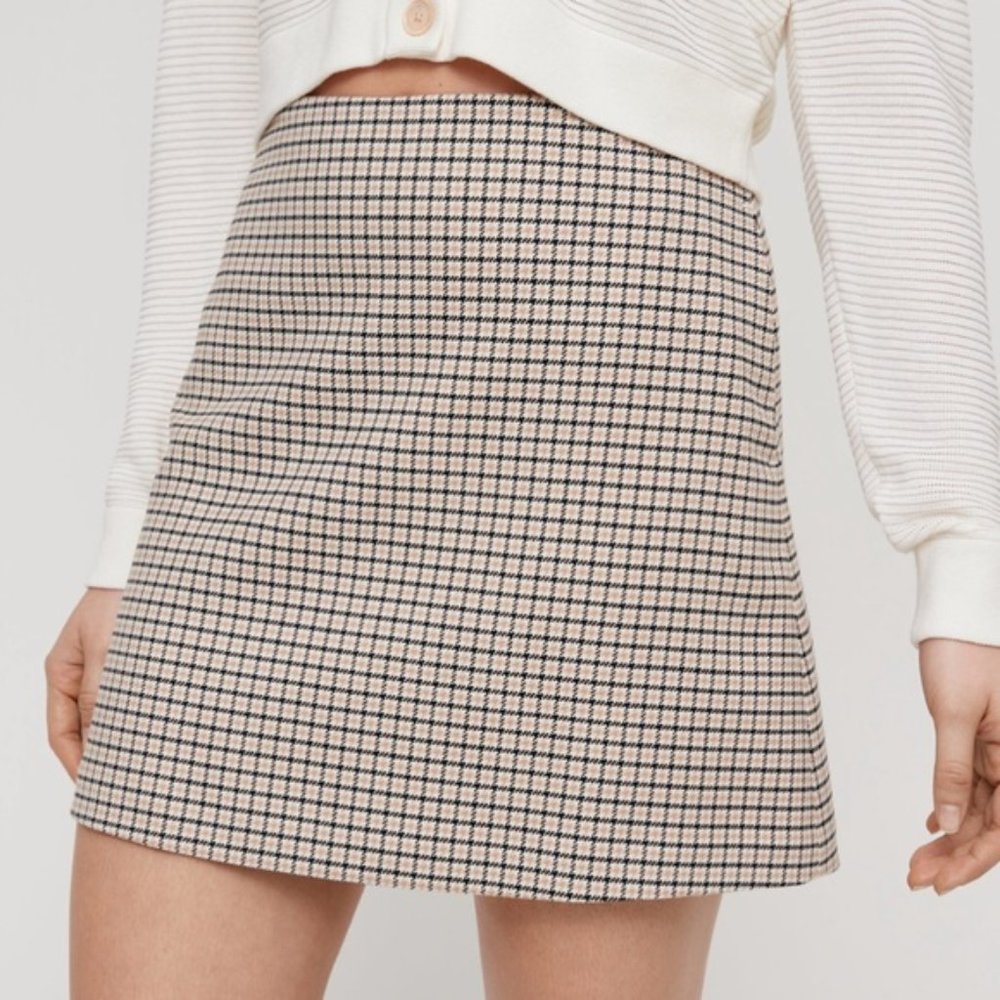 Aritzia Wilfred Plaid Mini Skirt